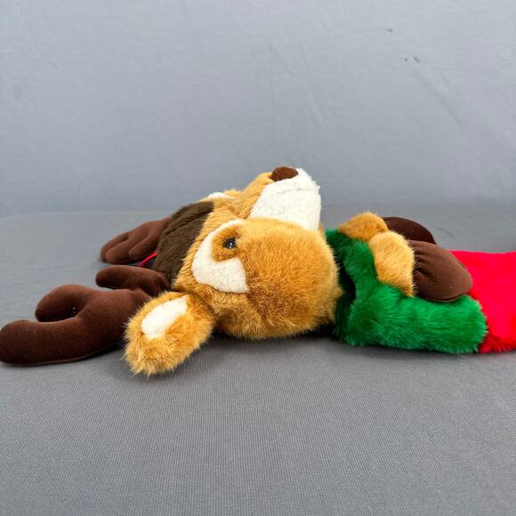 Reindeer Christmas Stocking 21" Plush 3D Cabincore Cottagecore Rustic Deer Head - Picture 4 of 15